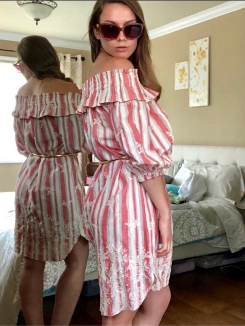 MISA LA beautiful floral pink dress S - Picture 3 of 10
